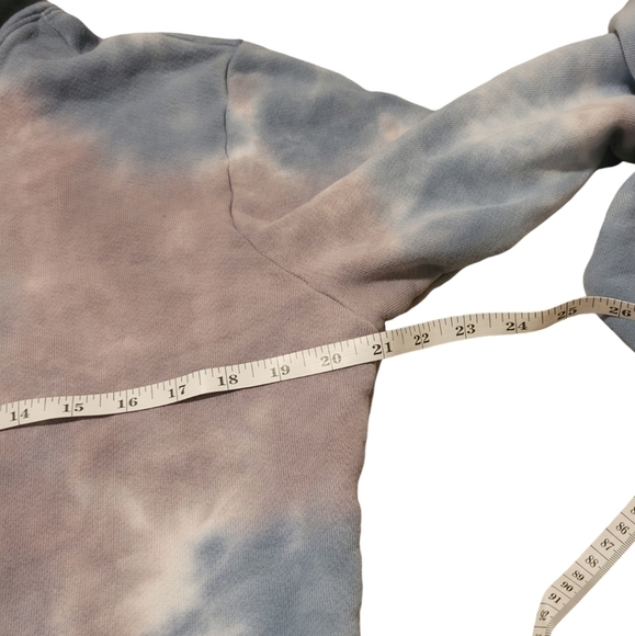SOULCYCLE X Cotton Citizen Tie Dye 1/4 Zip Crop Sweatshirt Women's Size Medium - Picture 7 of 11